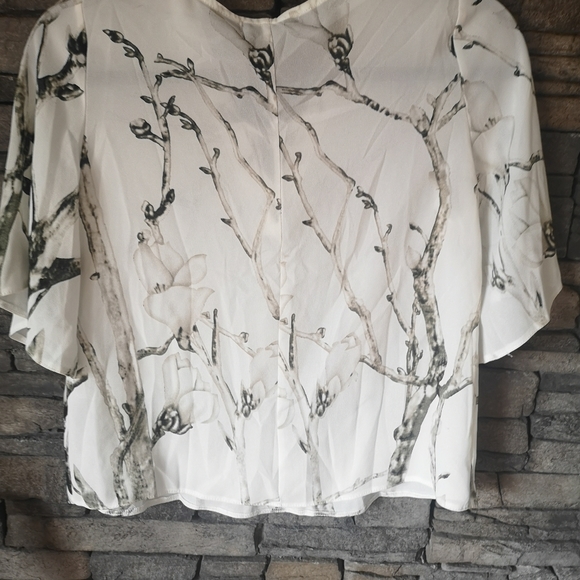 Jowell White Pattern Blouse Sz Sm - Picture 2 of 3